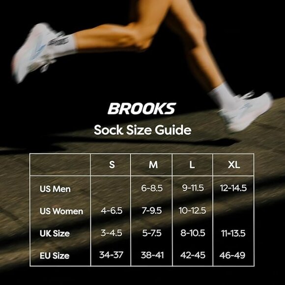 Brooks Ghost Crew Socks | Performance Running Cushioned Socks with Arch Support - Picture 4 of 4